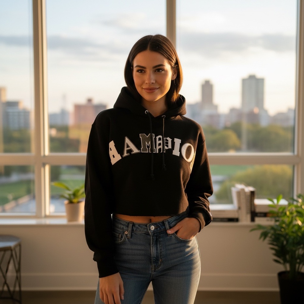 Champion cropped hoodie